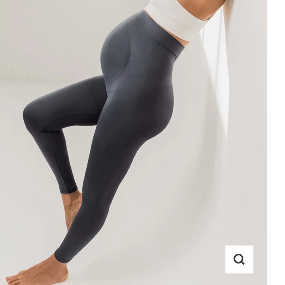BLANQI Everyday Maternity Belly Support Leggings Full Length Grey Large